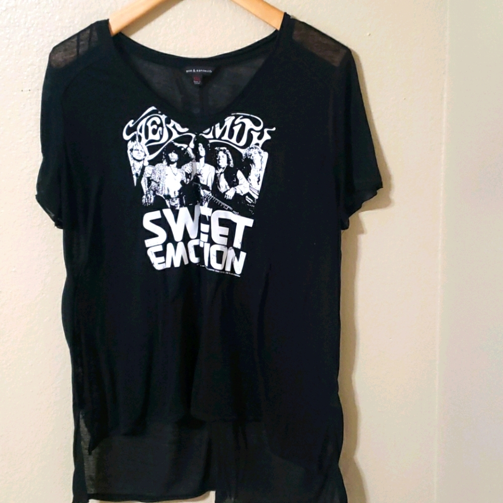 Aerosmith sheer high low top Size XXL